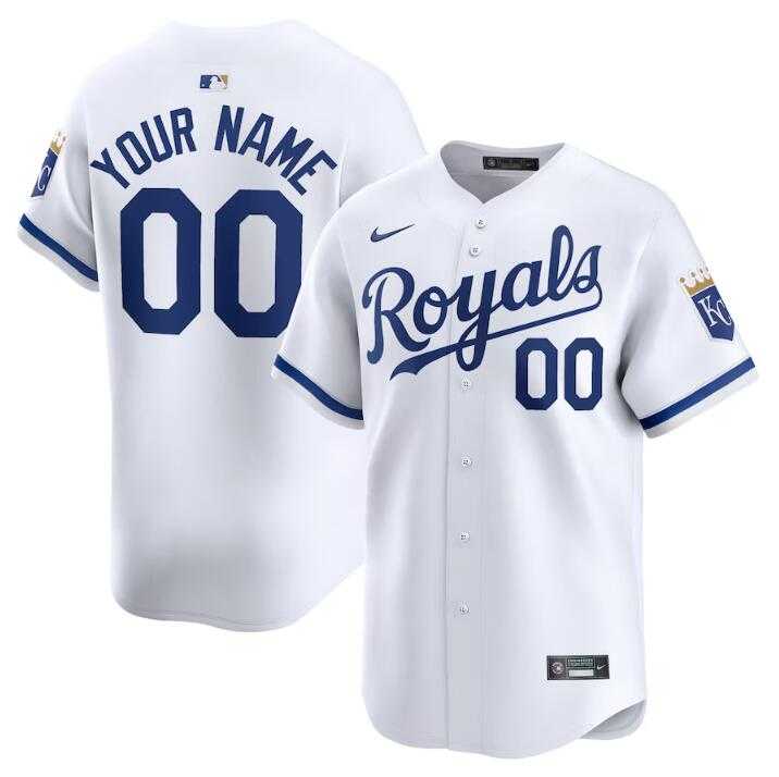Men%27s Kansas City Royals Active Player Custom White 2024 Home Limited Stitched Baseball Jersey->customized mlb jersey->Custom Jersey